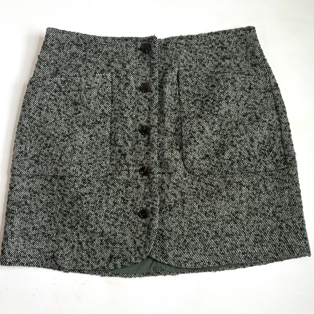 Madewell Herringbone Wool Button-Front Mini Skirt… - image 15